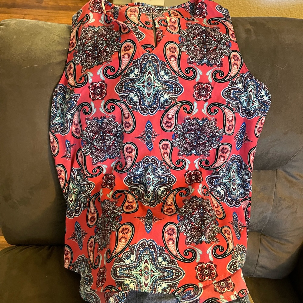 Jory split neck tank top